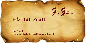 Földi Zsolt névjegykártya